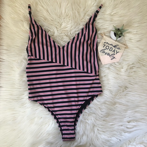 Topshop Other - NWT TOPSHOP Striped One Piece Swimsuit